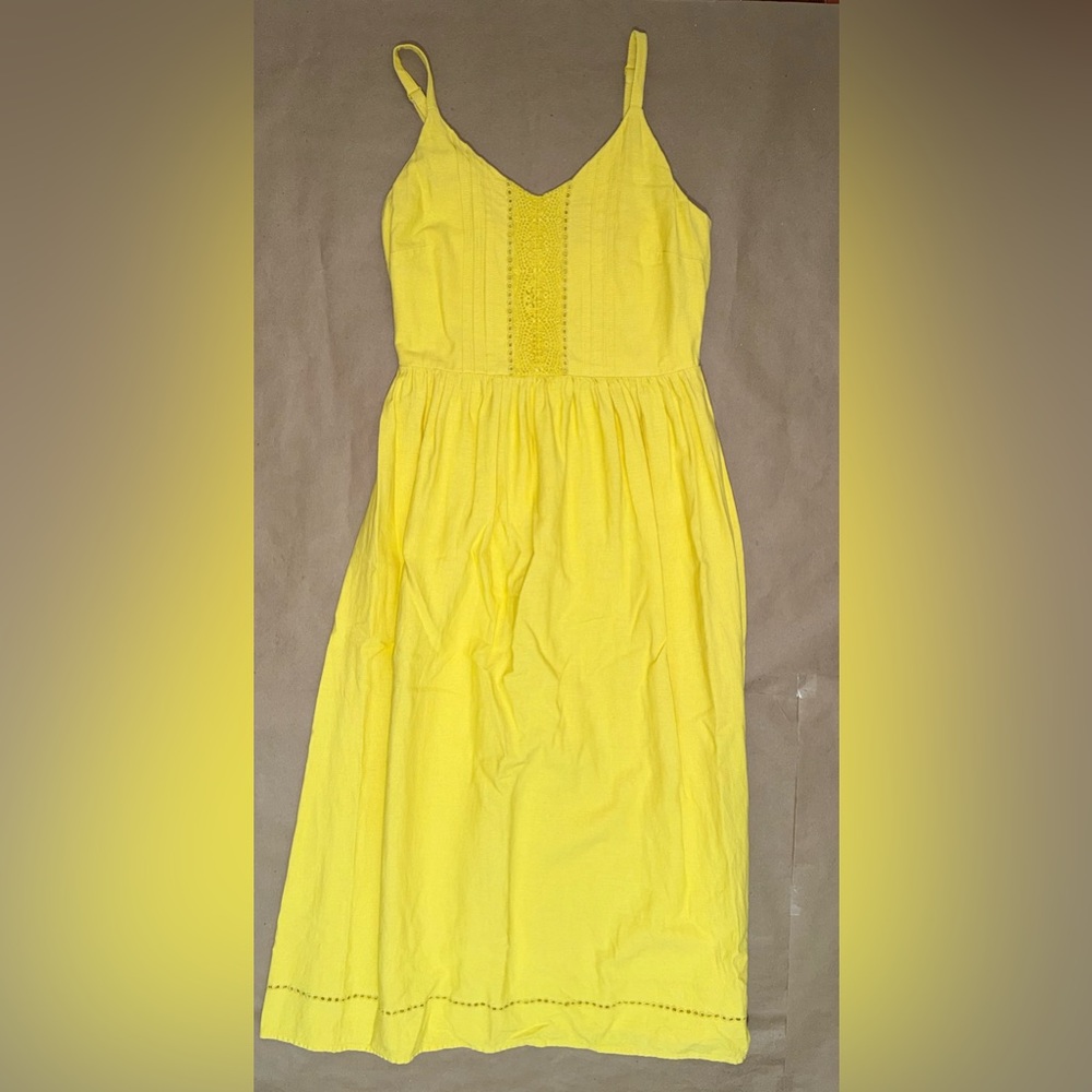 Yellow Sleeveless Summer Dress